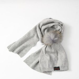 Noblag Men Women Beanies, Scarves Set Light Grey Raccoon Slouchy Style